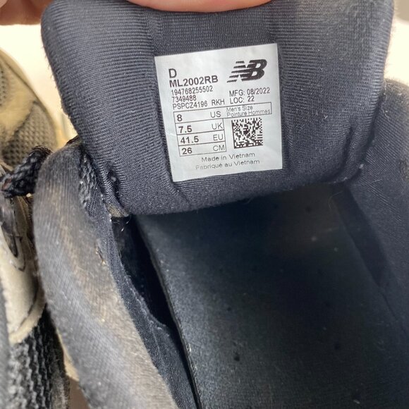 New Balance ML2002RB Black Grey White Suede OG Men’s Size 8D - Picture 4 of 16